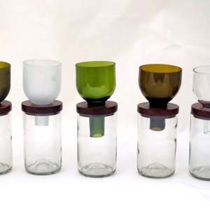Wine Bottle Self watering Planter Pot | Hydroponic Desk Garden