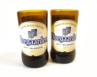 Kubki do picia z butelek piwa - szklanki - zestaw szklanek Hoegaarden