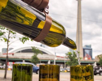 Bouteille de vin recyclée cruche pichet Carafe à eau - boire ensemble