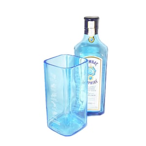 Bombay Sapphire bottle Flower Vase Pot