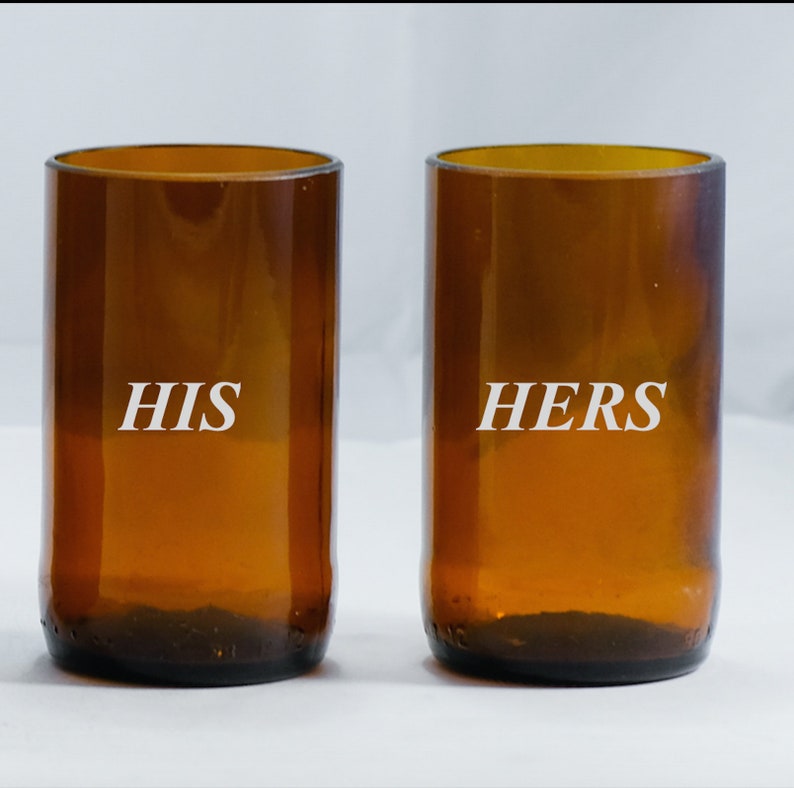 Amber Brown Beer Bottle Drinking Glasses Budweiser 330 Mls Etsy