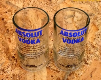 Absolut Vodka Bottle Glasses | Tall Tumblers | Fathers Day Gifts - Etsy