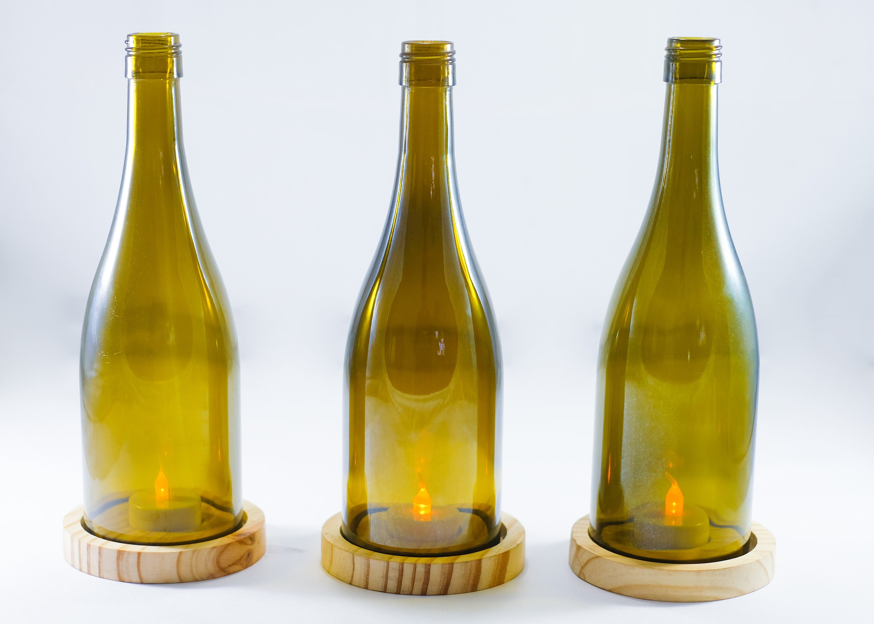 Wine Bottle Tea Light Candle Holder to Dining & Home Decor Etsy