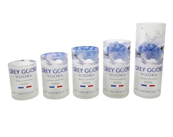 Grey Goose Wodka-bril | Kort | Gemiddeld | Lange bekers: gemaakt van gerecyclede flessen | Meerdere grey goose glaswerkmaten | Cocktailbekers