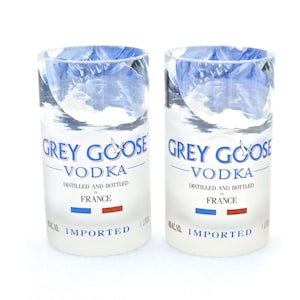 Grey Goose Vodka Glasses - Tumblers - Made From Recycled Bottles