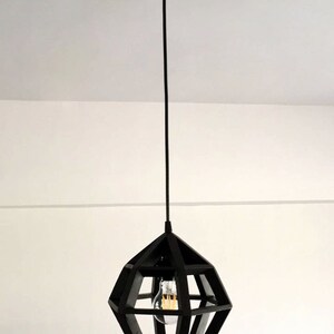 WOODEN PENDANT LIGHT Fixture - Recycled Pallet wood Hanging Lamp image 5