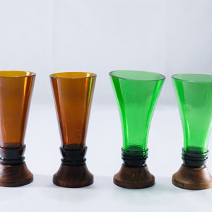 Shot Glasses made from Green & Amber bottles | Party Shooters