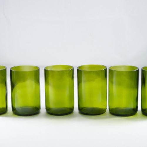 12 Oz Wine Bottle Glasses Upcycled Tumblers Eco Drinking Etsy