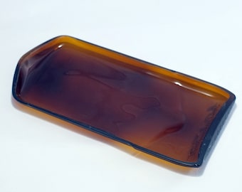 AMBER BALLANTINES FINEST bottle Cheese Platter - Up-cycled Serving tray - Flat Plate - Recycled Bowl