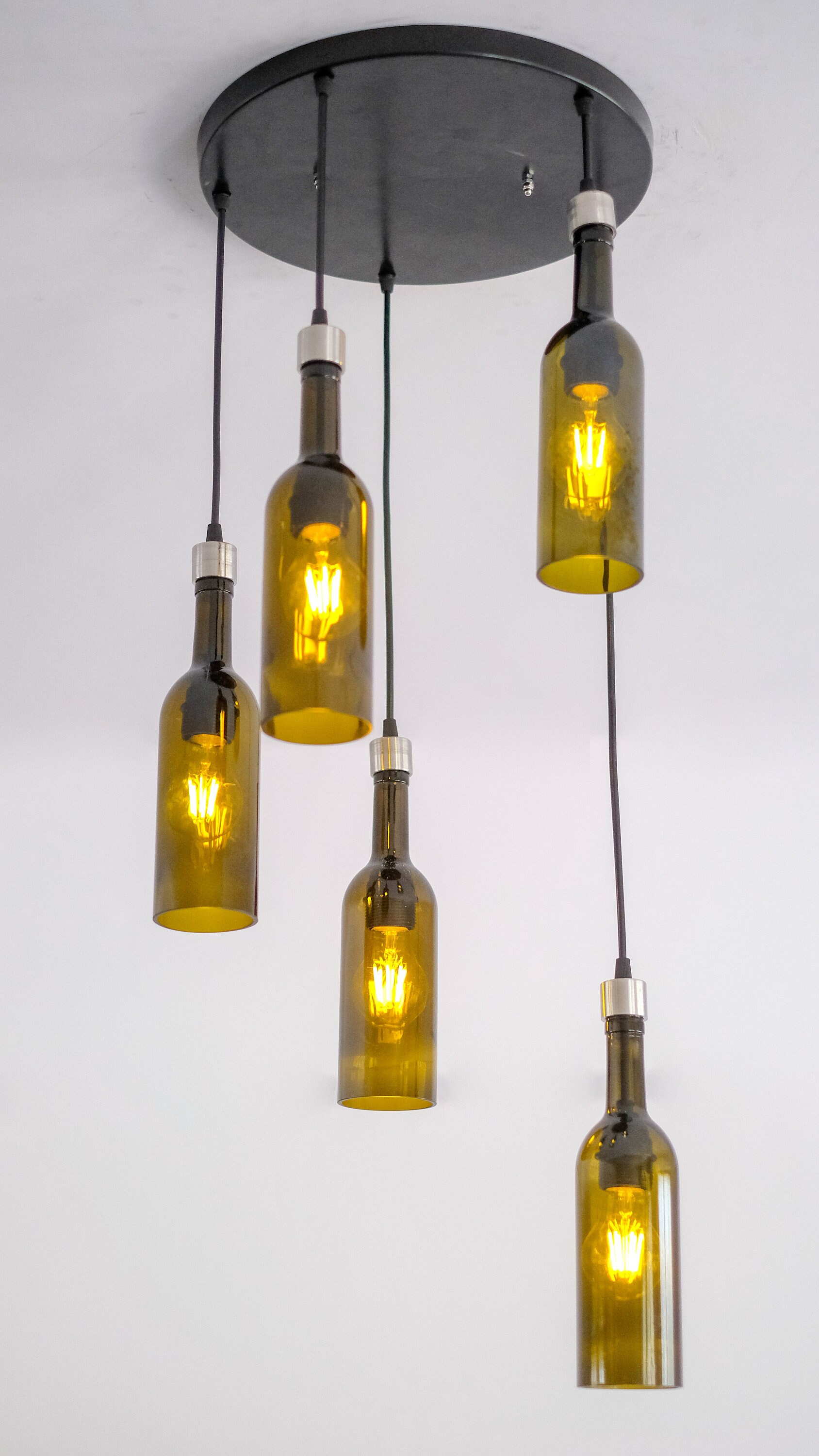 Wine 2024 bottle chandelier