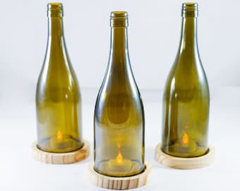 Bougeoir photophore bouteille de vin pour salle à manger et décoration d'intérieur