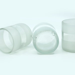 Vasos de bebida blancos esmerilados a rayas / Vasos de bicicletas / Tazas de vidrio para beber Eco / Vasos de barra reutilizados