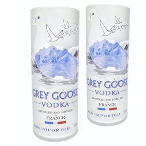 Grey Goose Tall Vodka Glasses | Long Tumblers- Made From Recycled Bottles 70cl | 24 ounce