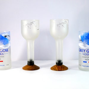 HANDCRAFTED GREY GOOSE Cocktail Drinking Glasses bar Set