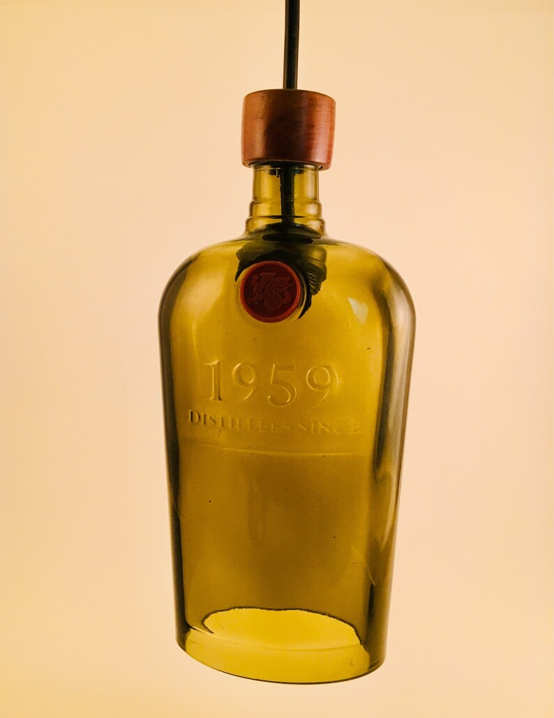 Whiskey Bottle Hanging Pendant Light With Fixtures & Fittings - Etsy