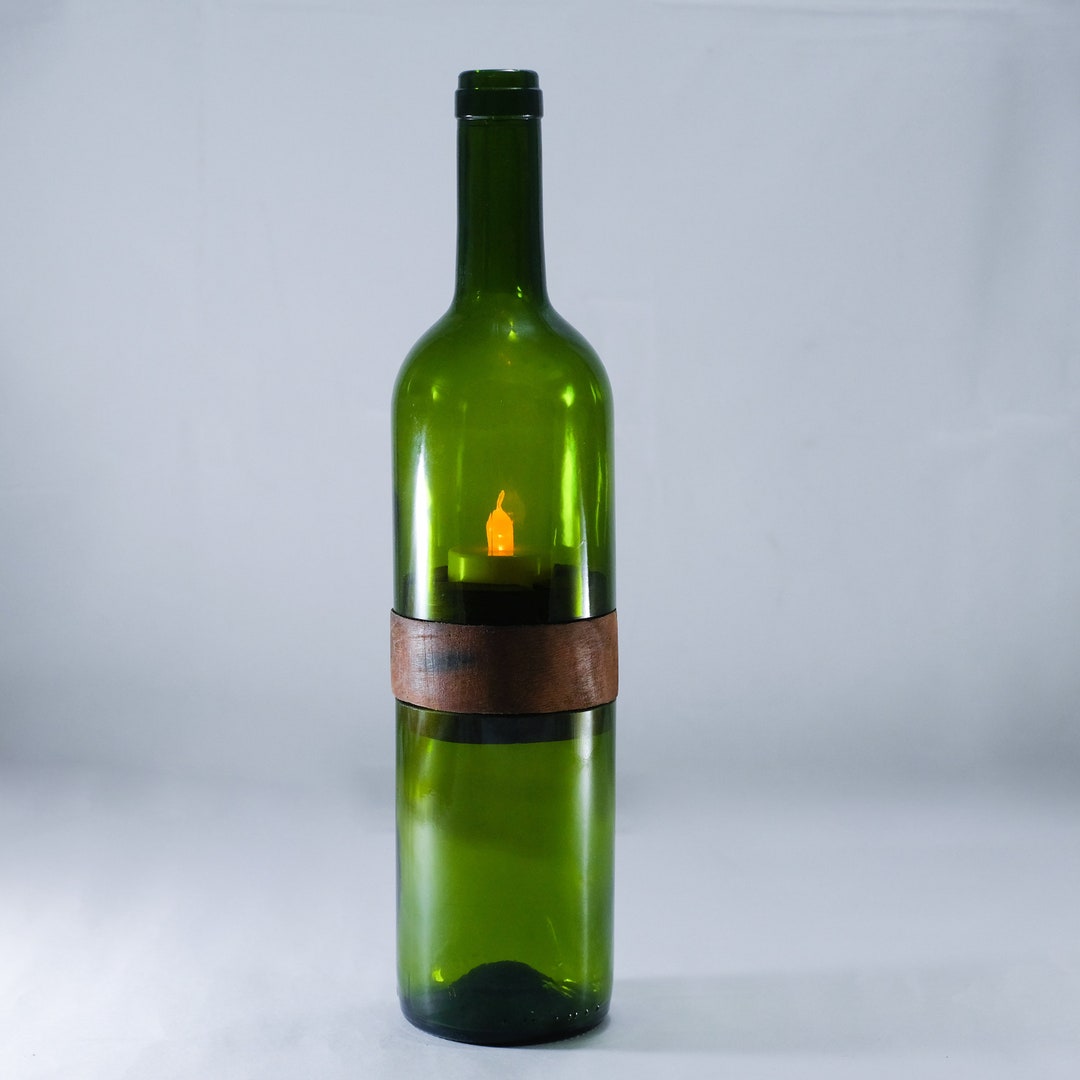 Wine Bottle Tea Light Candle Holder to Dining & Home Decor Etsy