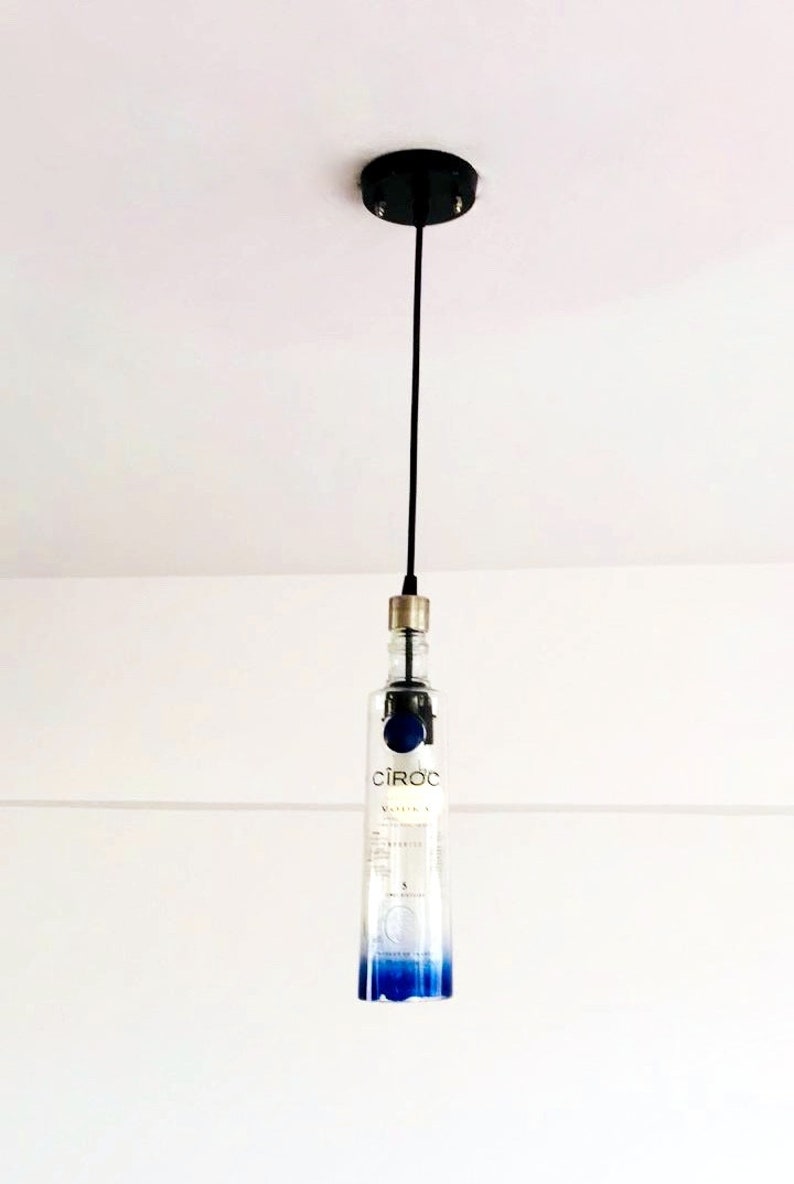 Ciroc Vodka bottle hanging pendant light fixture with Etsy