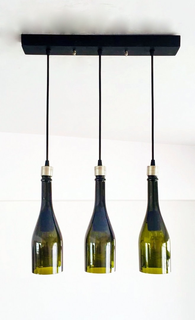 CHAMPAGNE Bottle Industrial Light Fixture Chandelier Ceiling Lamp