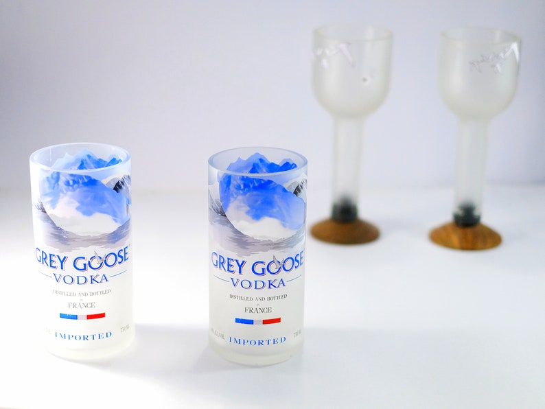 HANDCRAFTED GREY GOOSE Cocktail Drinking Glasses Bar Set Etsy Canada