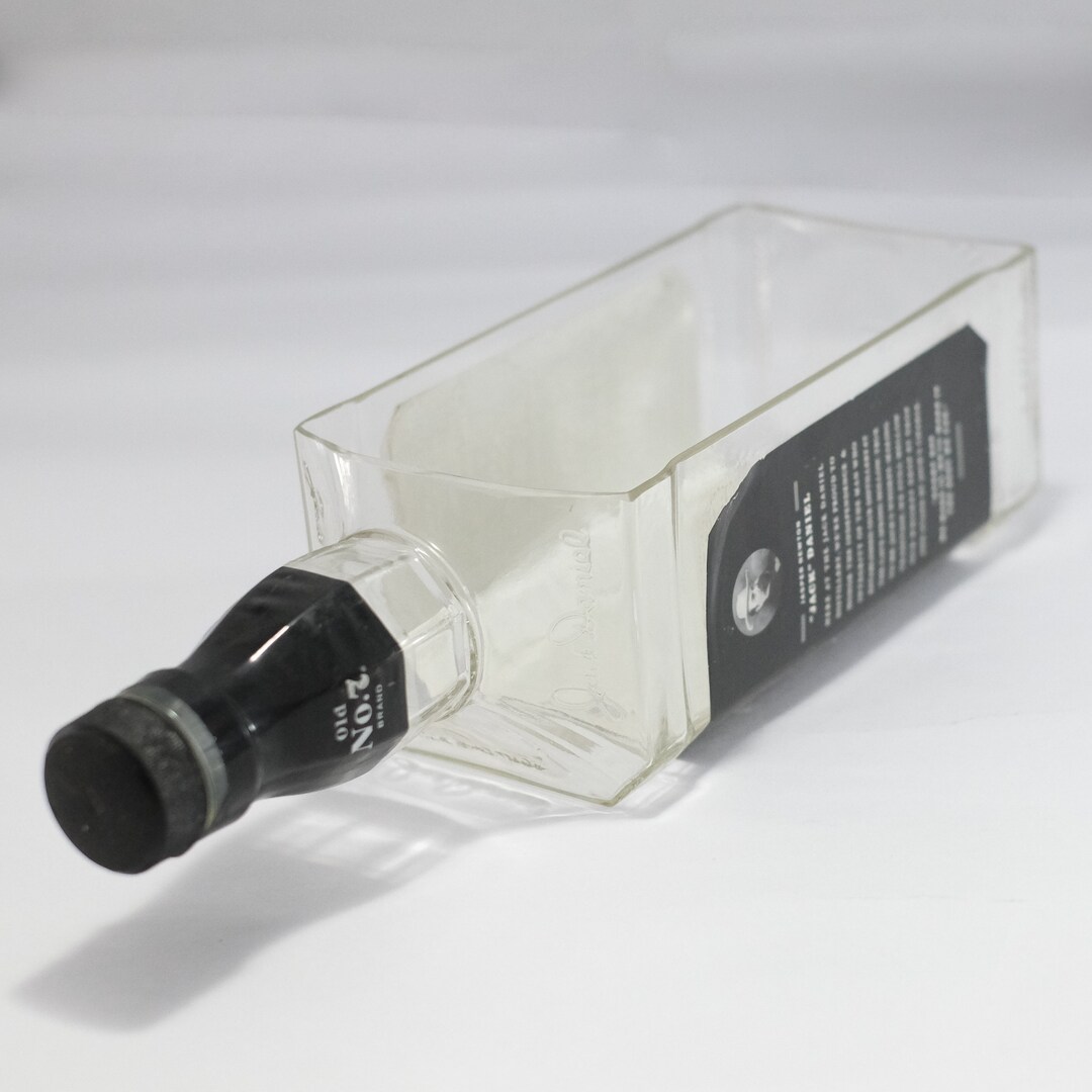 JACK DANIELS WHISKEY Bottle Terrarium / Recycled Bowl / Succulent