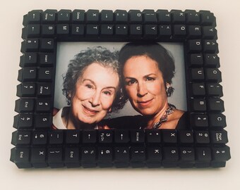 Handcrafted Picture Frame - Photo Stand from wood & keyboard keys