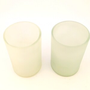 FROSTED 12 OZ WHITE Wine bottle Glasses Up-cycled Tumblers Eco gifts repurposed Bar glasses image 2