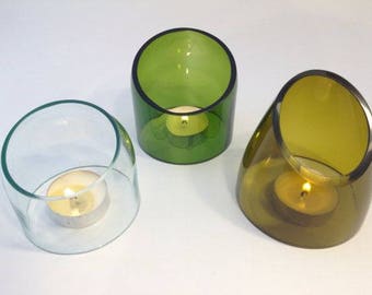 WINE BOTTLE Tea Light Candle Cover Set