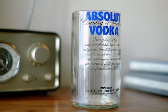 Absolut Vodka Bottle Glasses | Tall Tumblers | Fathers Day Gifts - Etsy