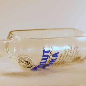 ABSOLUT Vodka Bottle Terrarium Plant Pot | Up-cycled Planter pot | Recycled Snack Bowl