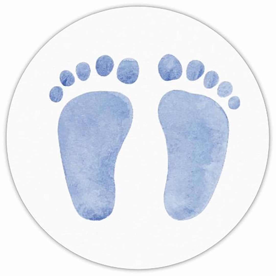 Baby Blue Feet Stickers Set of 24 Etsy