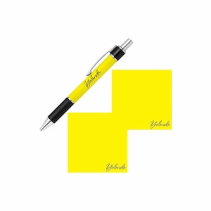 Personalized Yellow Sticky Post-it® Notes and Pen Set