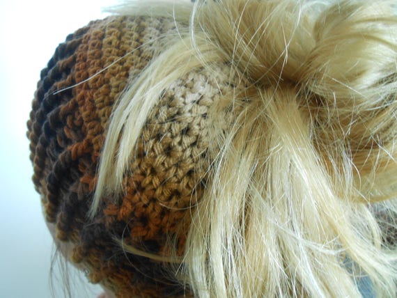 Ombre Messy Bun Hat