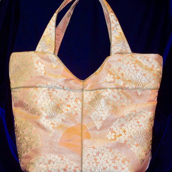 SOLD OUT - Commission for Amy - Silk Large Tote Purse Overnight Bag  (Example Only, NOT For Sale)