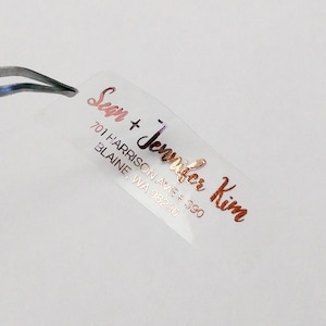 Personalized Return Address Labels - Custom Clear Stickers for Mail