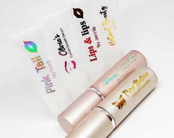 Custom Lip Gloss Tube Labels: Clear Cosmetic Stickers
