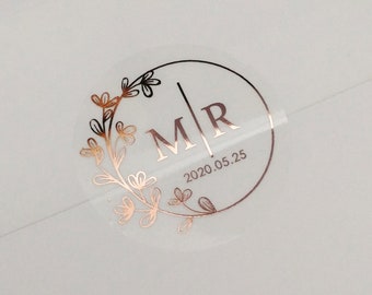 Real Foil Wedding Stickers, Wedding Favor Labels, Foiled Envelope Seal  Stickers, Customized Wedding Labels, -  Hong Kong