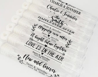 42PCS Wedding Bubble Tube Labels , Personalized Wedding Favor, Wedding Stickers, Bubble Wand Label, Bubble Wand Labels, Wedding labels