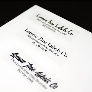 Extra Wide Return Address Labels, Clear label, Return Address Stickers, Self-Adhesive Label, Wedding Labels
