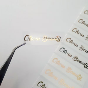 GOLD Color Waterproof Clear Stickers for daycare, kindergarten, daycare. Customized Design and tear resistant Label.