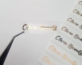 GOLD Color Waterproof Clear Stickers
