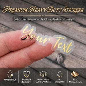 Custom Die Cut Clear Logo Labels image 2