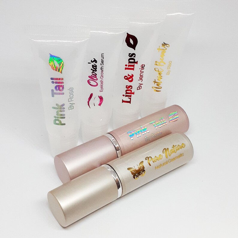 Lipgloss labels Lip gloss tube labels Lip balm sticker Etsy