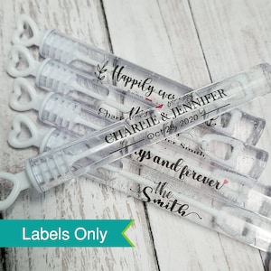 Étiquettes à bulles de mariage personnalisées - Stickers personnalisés pour cadeaux