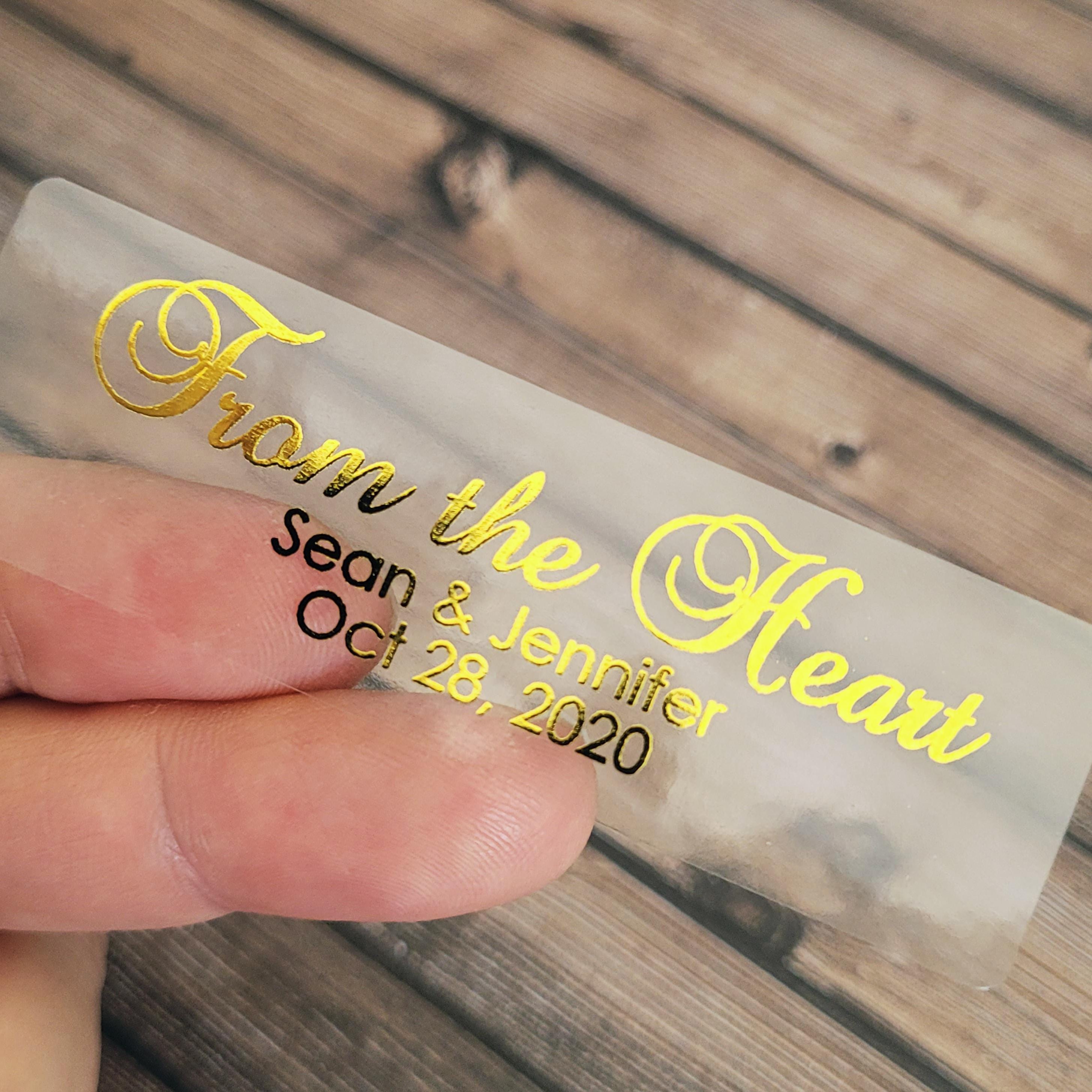 Etiquetas Transparentes Para Word Etiquetas Transparent Doradas, Pegatinas  Personalizadas Hechas A Mano Para Fita, Recuerdo De Boda, Bolsa De Regalos,  5CM, 50 Unidad - AliExprs Etiquetas De Plástico Transparentes, image size:2910x2910