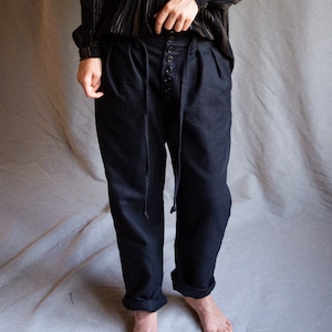 2XS | Women's pants DICKENS, dark navy-ish charcoal wool