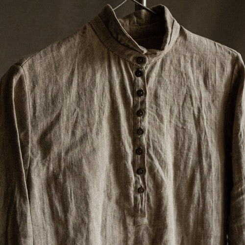Mens vintage linen shirts Clearance