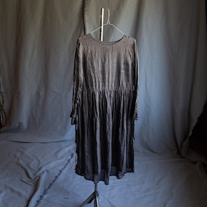 Hand Dyed Linen Gauze Dress VIRGINIA. Linen Women's - Etsy