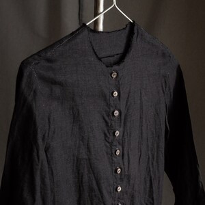 Black Linen Shirt SALT. Linen Women Clothing Vintage Blouse - Etsy
