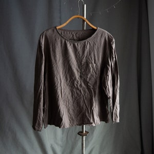 Womens Linen Shirt KYOTO. Brown Linen Blouse Linen Women - Etsy