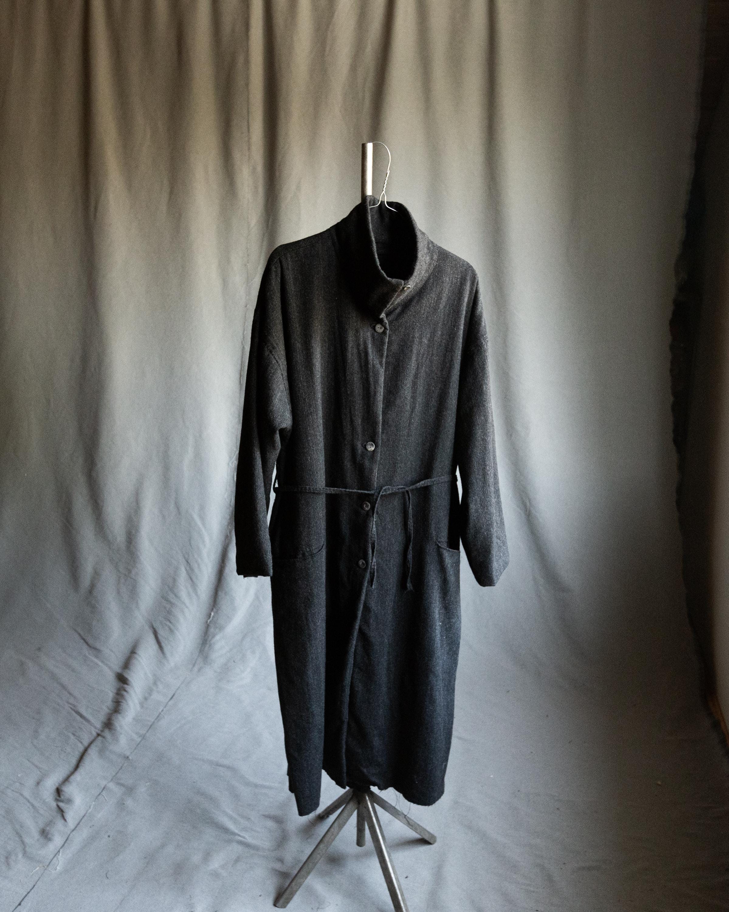 Women's Coat YAKUSHIMA, Charcoal Dust Wool - Etsy